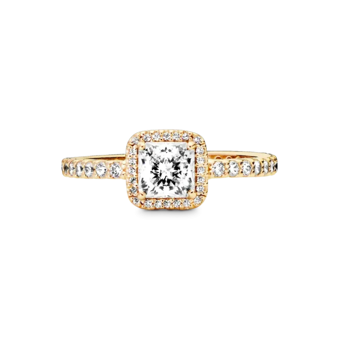 FINAL SALE - Square Sparkle Halo Ring - Image 4