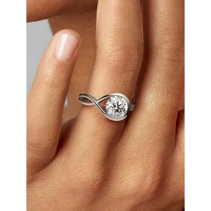 Pandora Infinite 14k White Gold Lab-grown Diamond Ring - Image 2