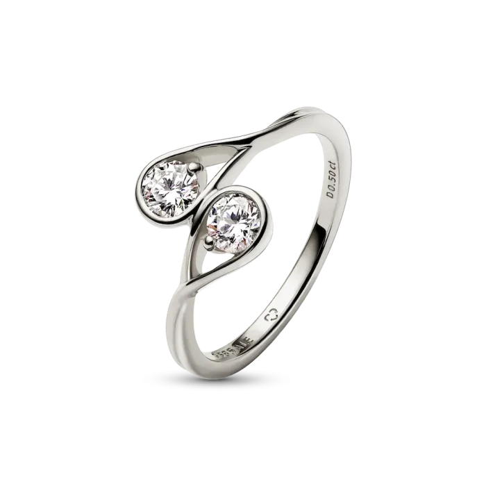 Pandora Infinite 14k White Gold Double Lab-grown Diamond Ring - Image 5