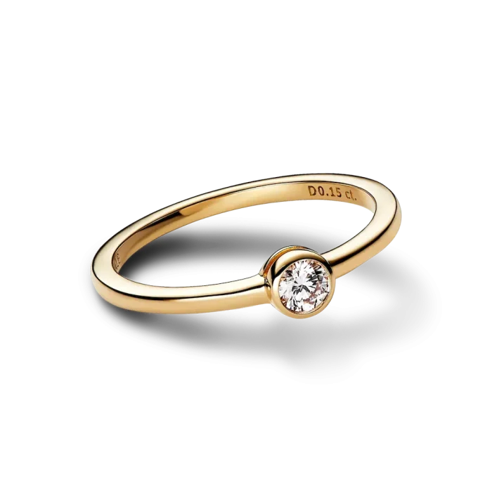 Pandora Era Bezel 14k Gold Lab-grown Diamond Ring - Image 5