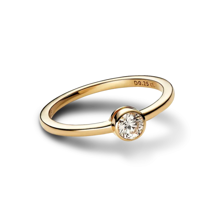 Pandora Era Bezel 14k Gold Lab-grown Diamond Ring - Image 5