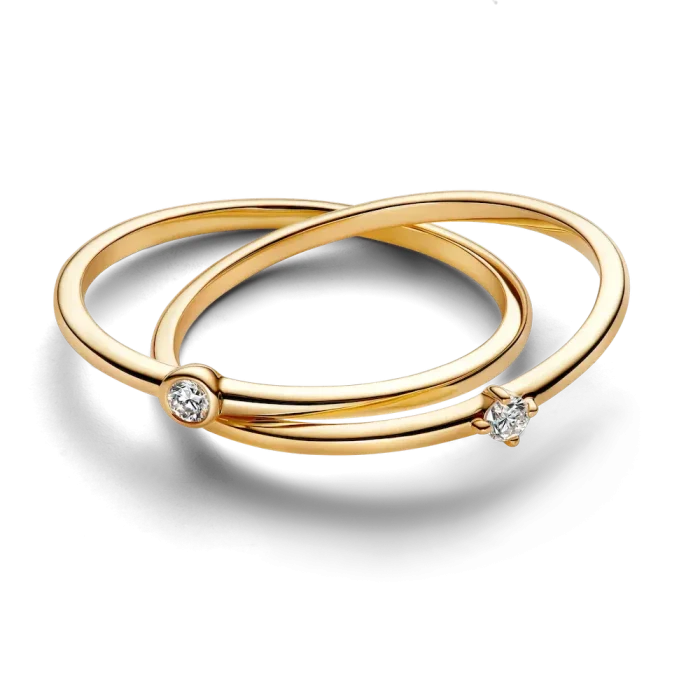 Pandora Era Lab-Grown Diamond Crossover Ring - Image 3