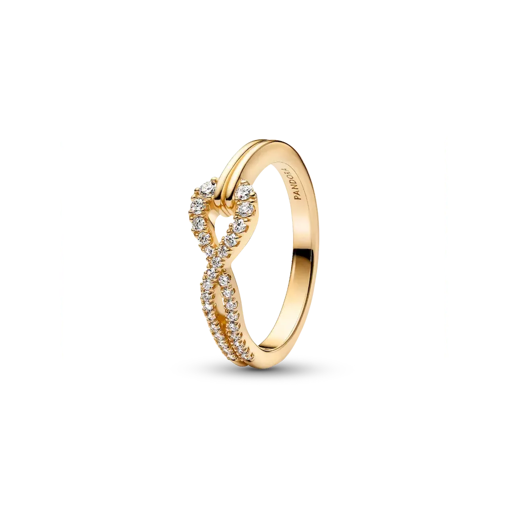 Pandora Infinite Lab-grown Diamond Pavé Double Row Ring