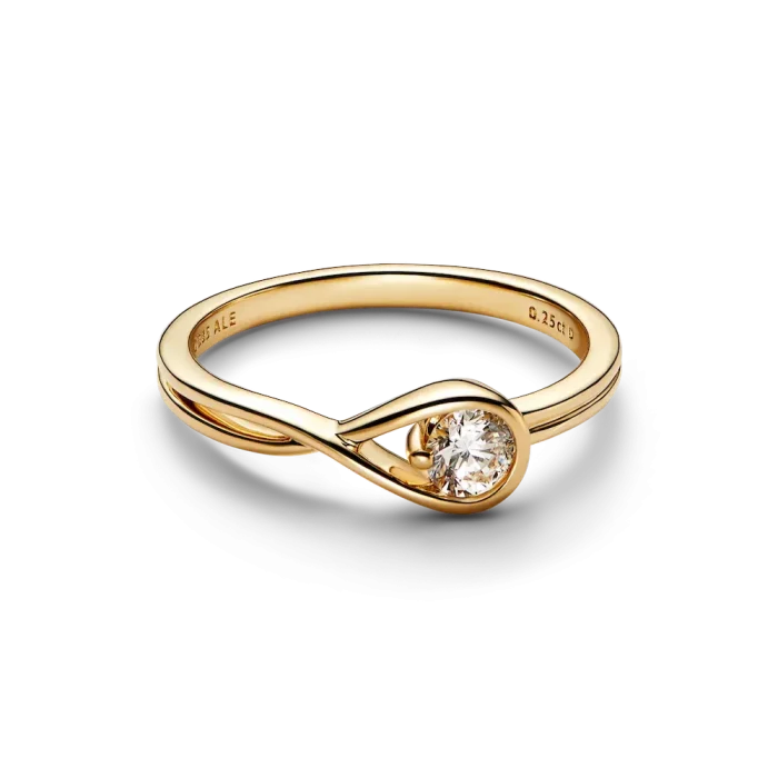 Pandora Infinite 14k Gold Lab-grown Diamond Ring - Image 6
