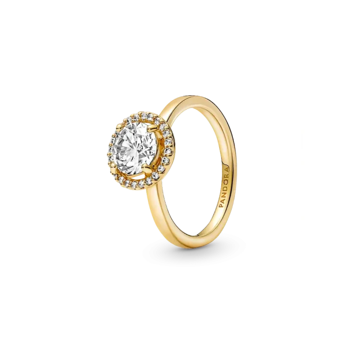 Halo of Gold Sparkling Wishbone Ring Set - Image 2