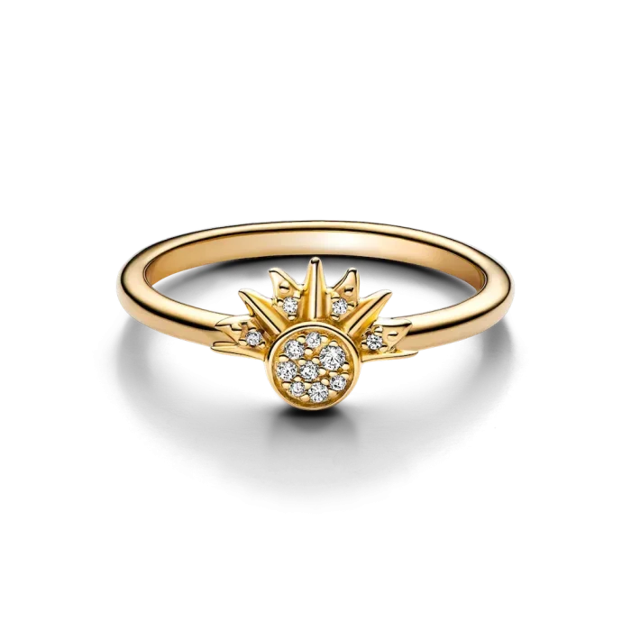 Celestial Sparkling Sun and Moon Ring Set - Image 7