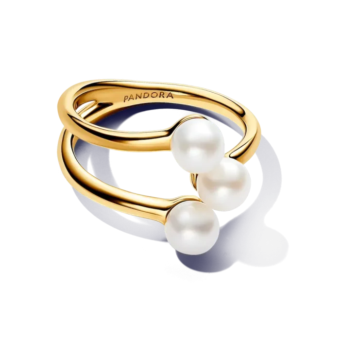 Treated Freshwater Cultured Pearl Open Ring - Image 5