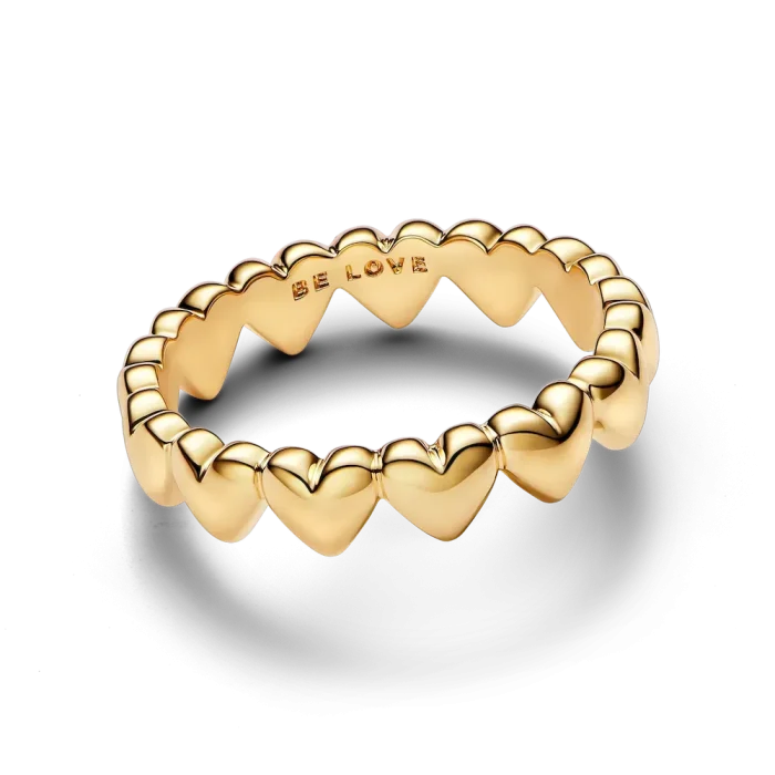 Row of Hearts Ring - Image 6