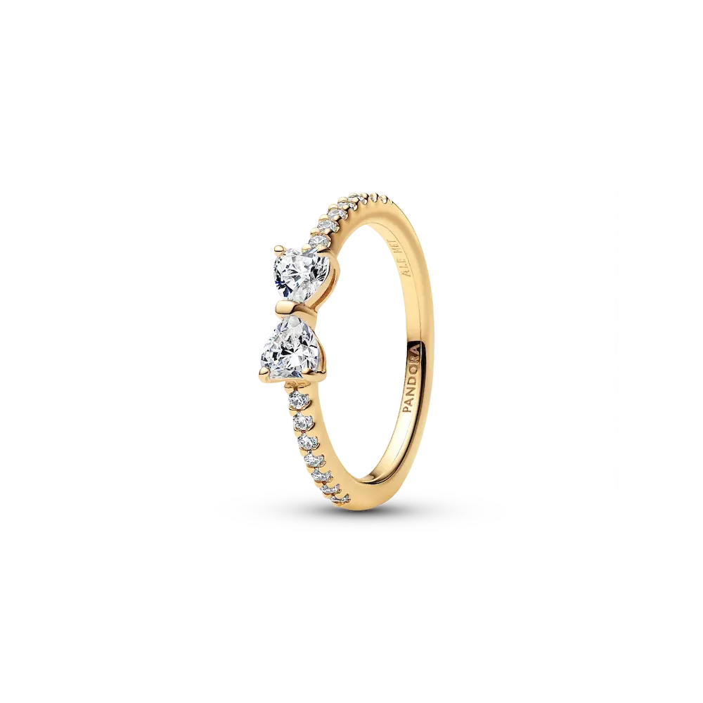 Sparkling Clear Bow Ring