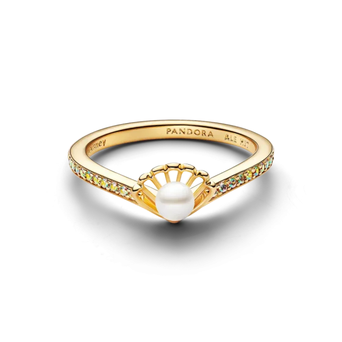 Disney Princess Ariel Shell Treated Freshwater Cultured Pearl Ring - Image 2