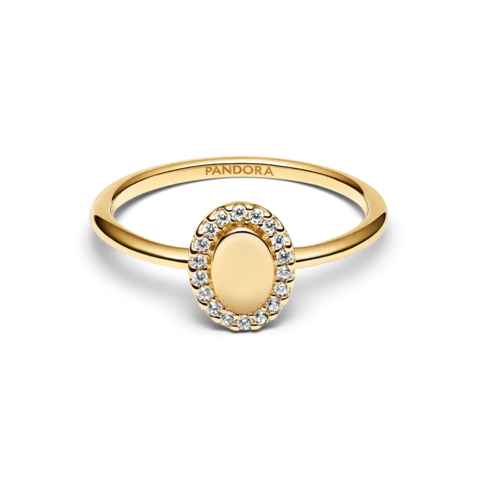 Engravable Oval Halo Ring - Image 7