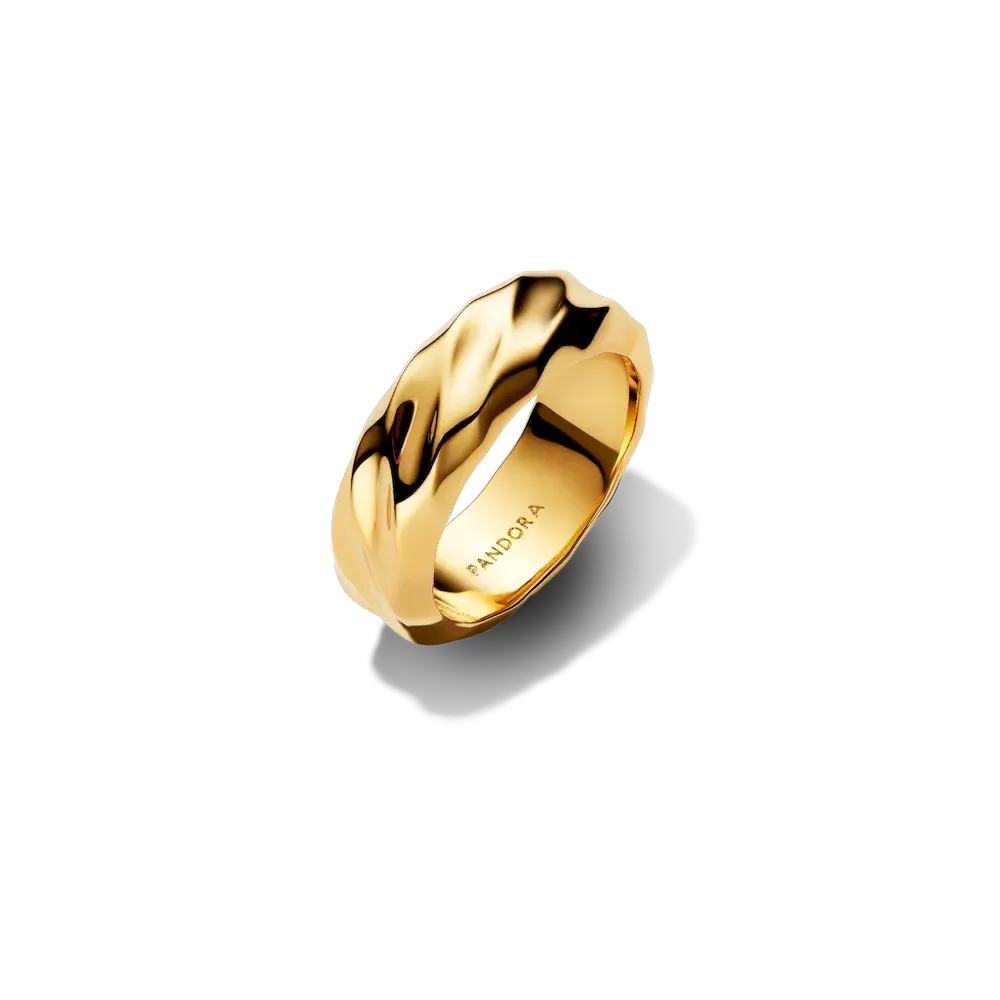 Rippled Wide Band Ring