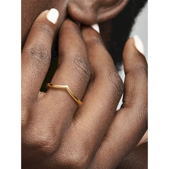 Polished Wishbone Ring - Image 2