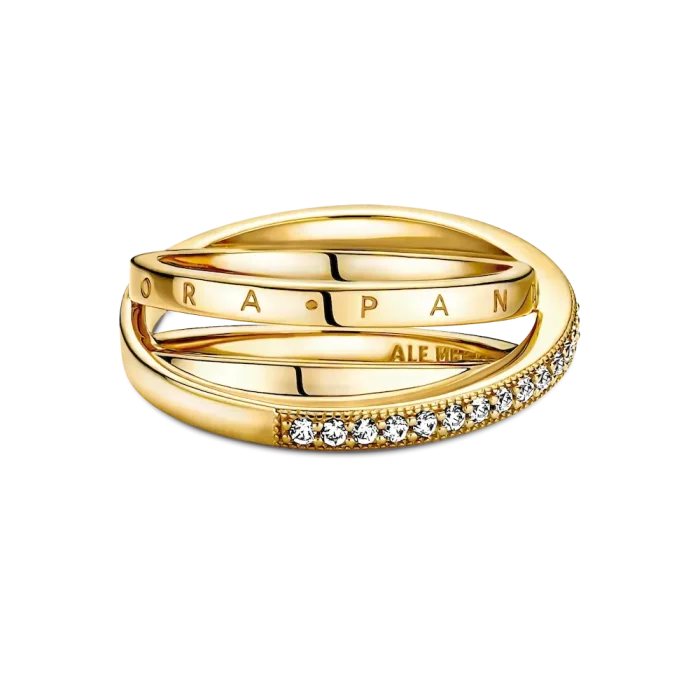 Crossover Pavé Triple Band Ring - Image 4