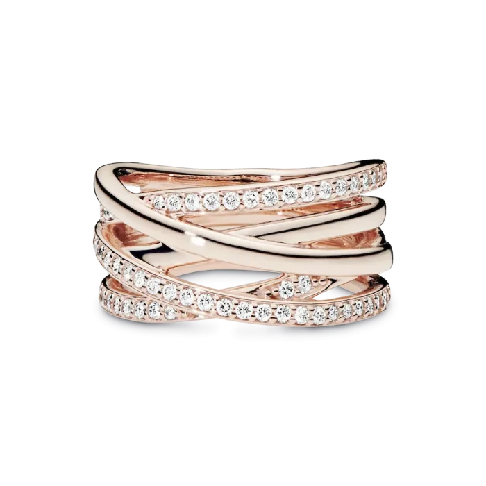 Sparkling & Polished Lines Ring - Image 6