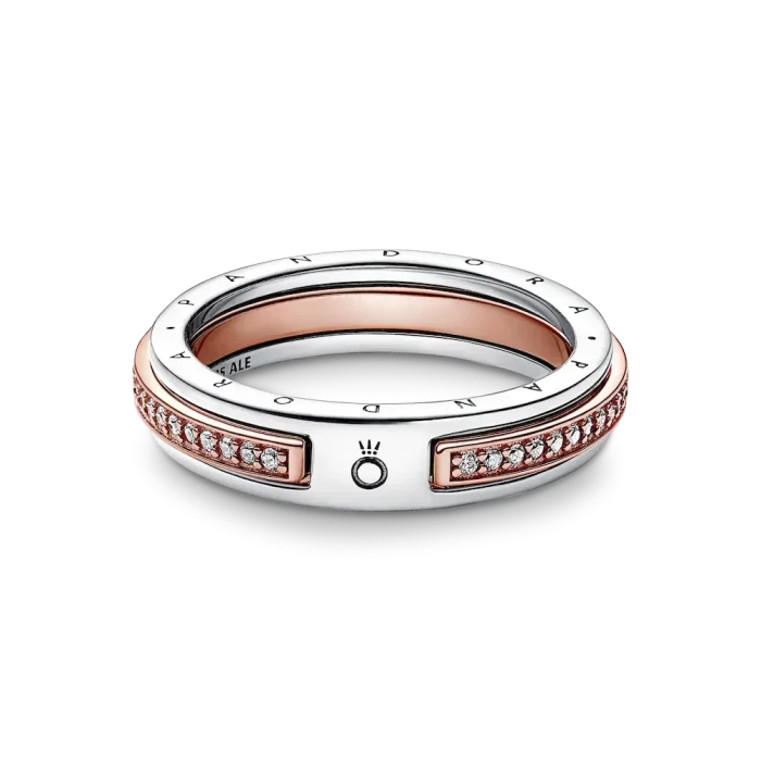 Pandora Signature Two-tone Logo & Pavé Ring - Image 2