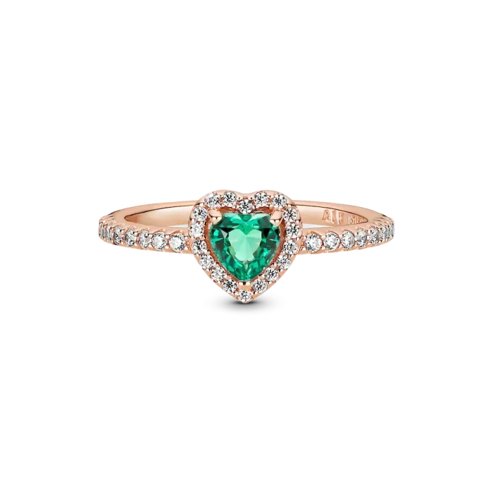 Sparkling Elevated Heart Ring - Image 4