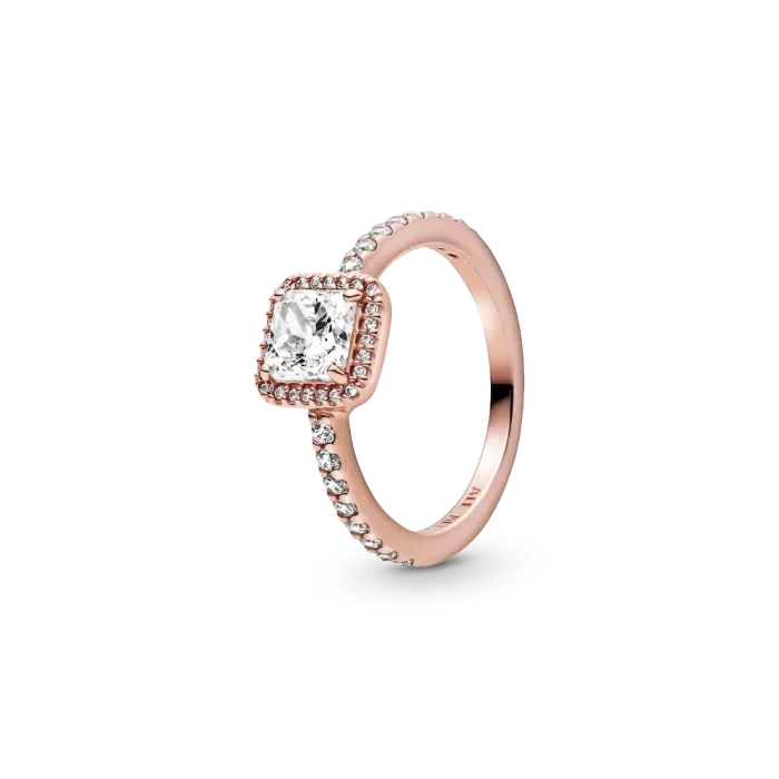 Square Sparkle Halo Ring - Image 2