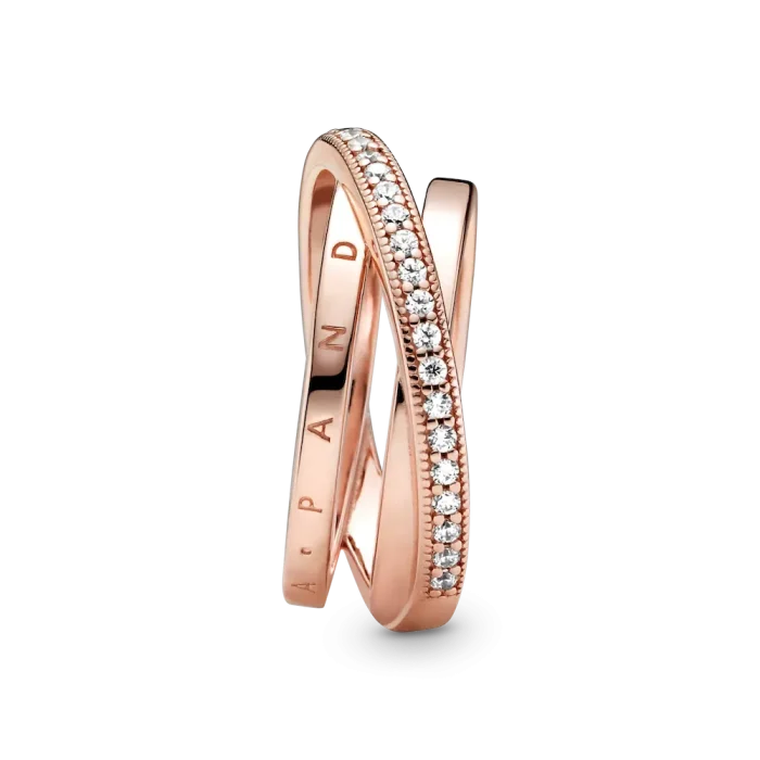 Crossover Pavé Triple Band Ring - Image 5