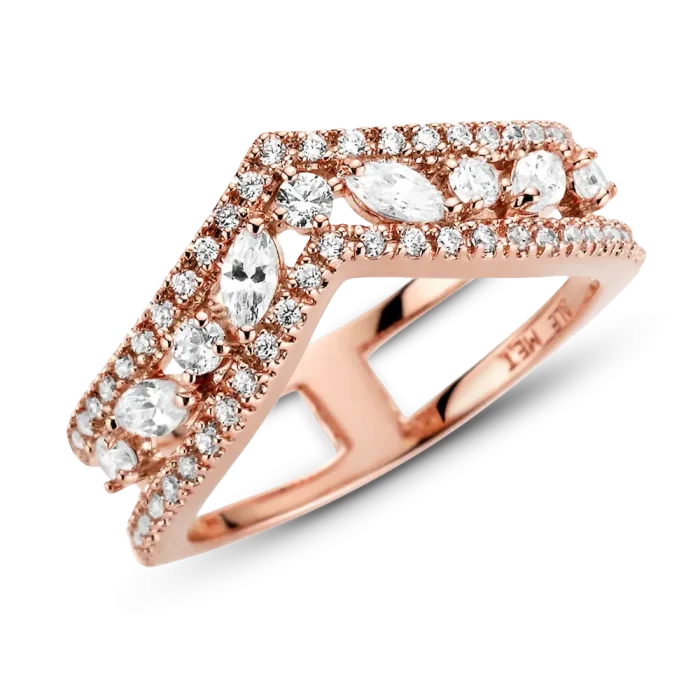 FINAL SALE - Sparkling Marquise Double Wishbone Ring - Image 5