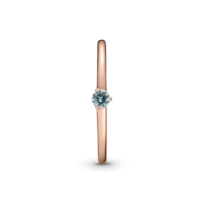 FINAL SALE - Light Blue Solitaire Ring - Image 5