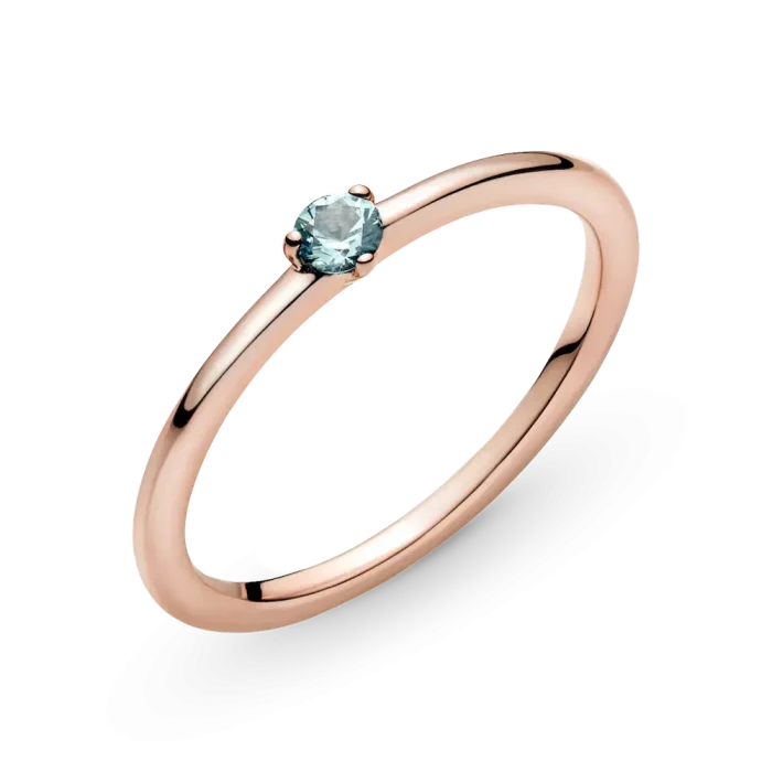 FINAL SALE - Light Blue Solitaire Ring - Image 6