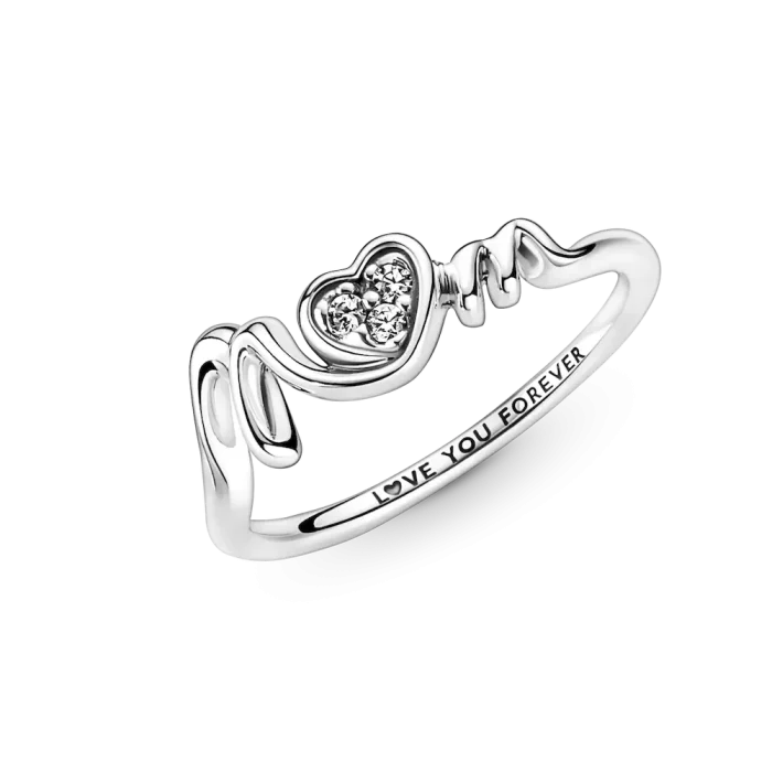 Mom Pavé Heart Ring - Image 4