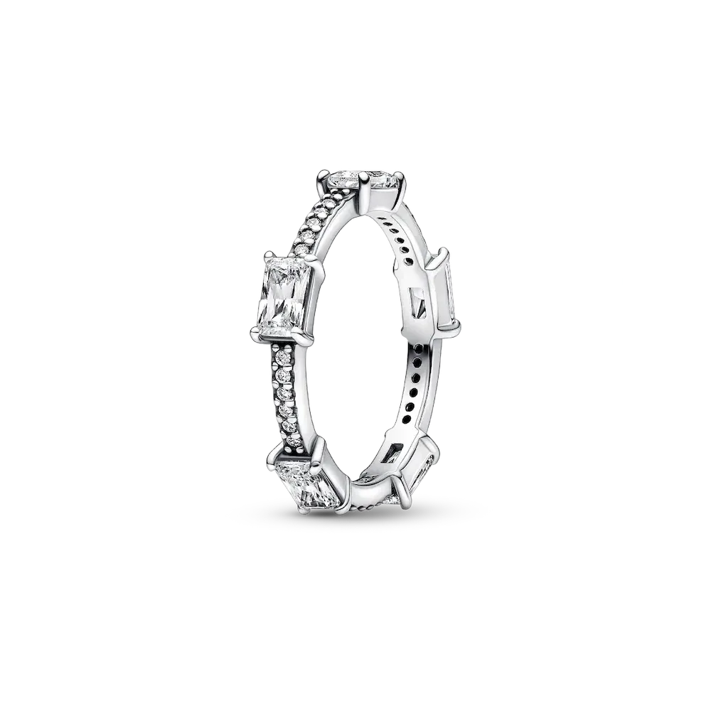 192397C01_RGB.webp FINAL SALE - Rectangular Bars Sparkling Pavé Ring - Image 1