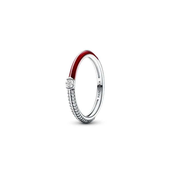 Pandora ME Pavé Red and Black Ring Set - Image 2