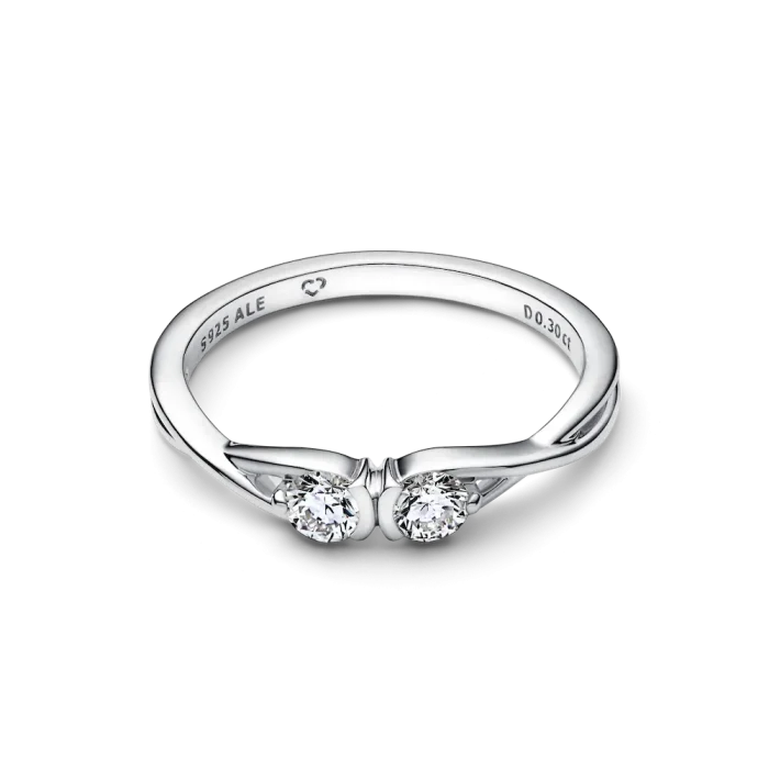 Pandora Infinite Sterling Silver Double-Facing Lab-grown Diamond Ring - Image 7