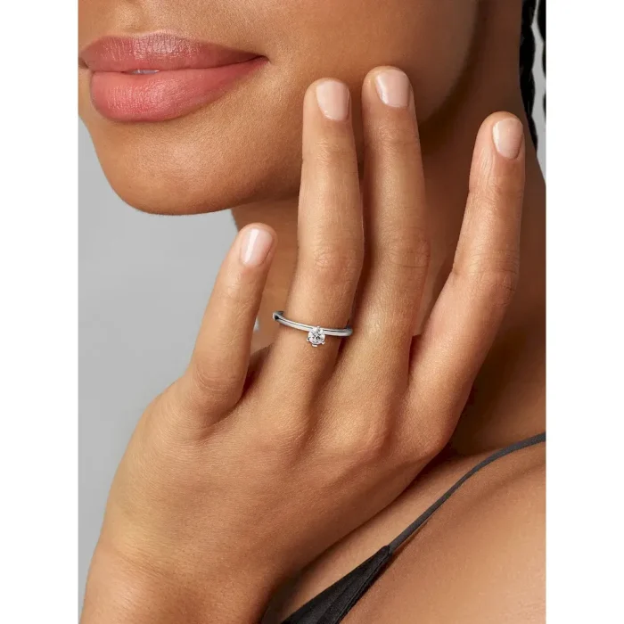 Pandora Nova Sterling Silver Off-set Lab-grown Diamond Ring - Image 2