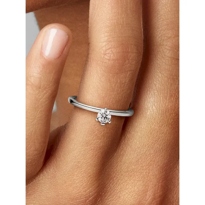 Pandora Nova Sterling Silver Off-set Lab-grown Diamond Ring - Image 3