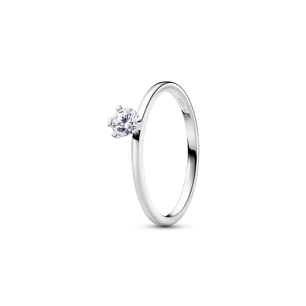 192892C01_RGB.webp Pandora Nova Sterling Silver Off-set Lab-grown Diamond Ring - Image 1