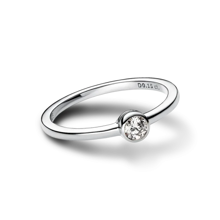 Pandora Era Bezel Sterling Silver Lab-grown Diamond Ring - Image 5