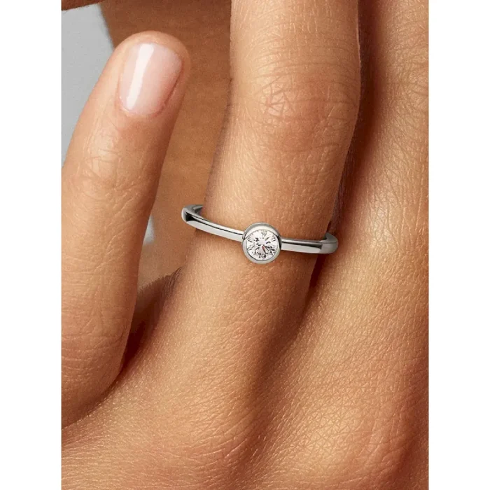 Pandora Era Bezel Sterling Silver Lab-grown Diamond Ring - Image 3