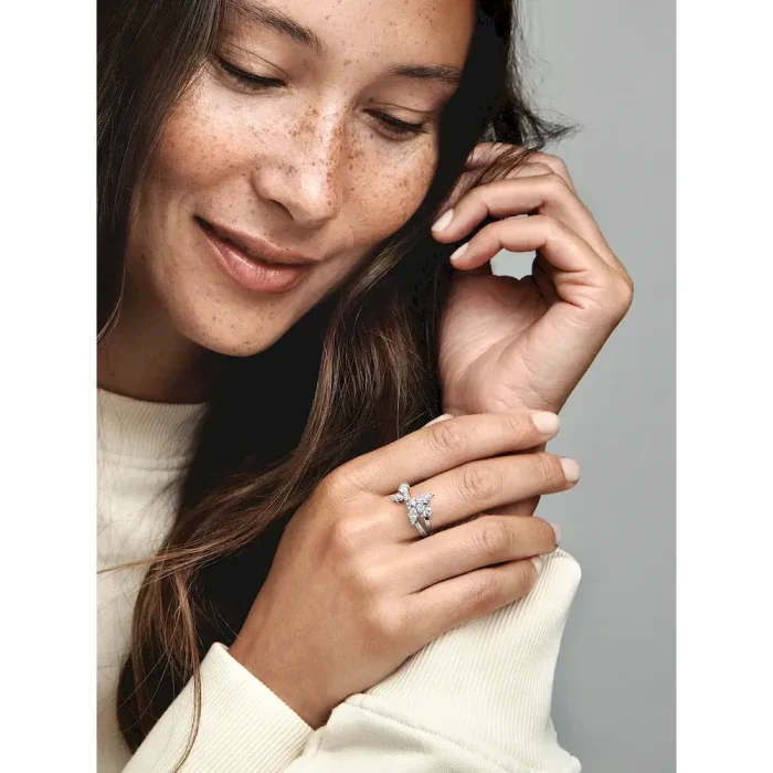 Sparkling Asymmetrical Herbarium Cluster Ring - Image 3