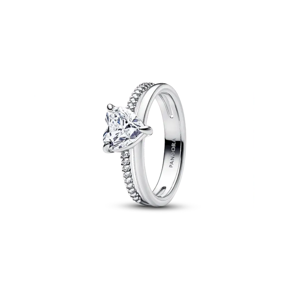 Double Band Heart Ring