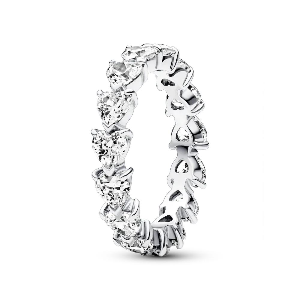 Band of Clear Hearts Ring