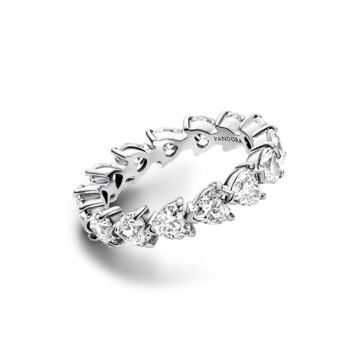 Band of Clear Hearts Ring - Image 8