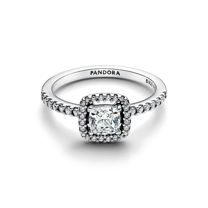 Sparkling Square Halo Ring - Image 4