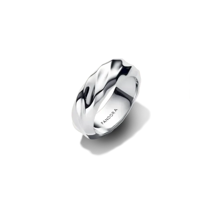 Two-Tone Ripple Effect Ring Set - Image 2