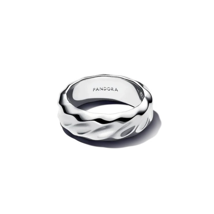 Two-Tone Ripple Effect Ring Set - Image 11