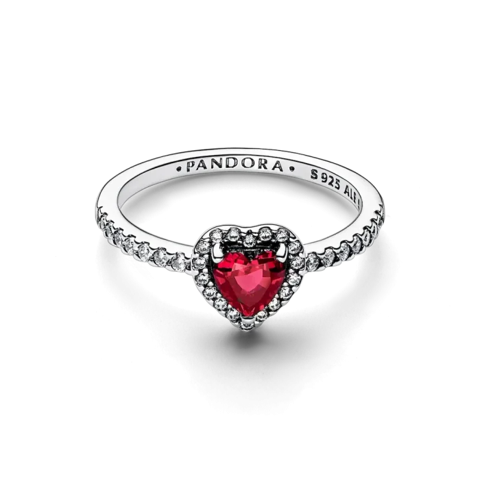 Sparkling Red Heart Ring Set - Image 9
