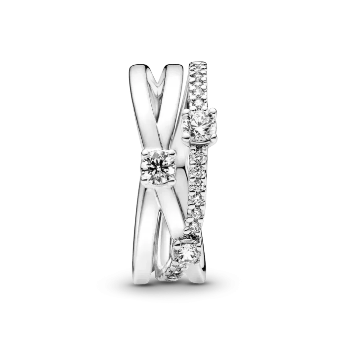 FINAL SALE - Sparkling Triple Band Ring - Image 6