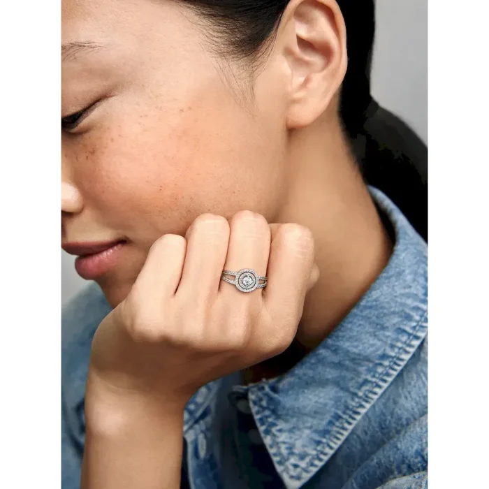 Sparkling Double Halo Ring - Image 3