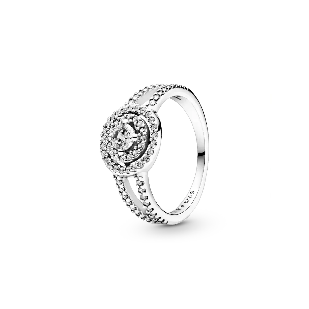Sparkling Double Halo Ring