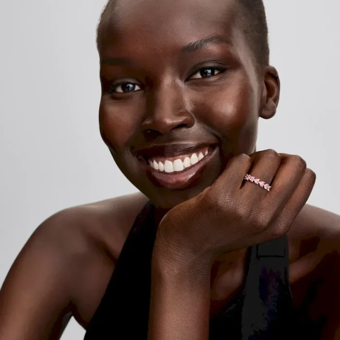 Pink Heart to Hearts Ring Set - Image 4