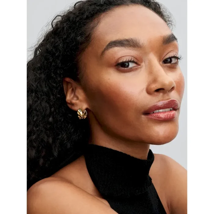 Rippled Hoop Earrings - Image 4