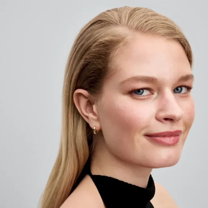 Twisted Huggie Earrings - Image 3