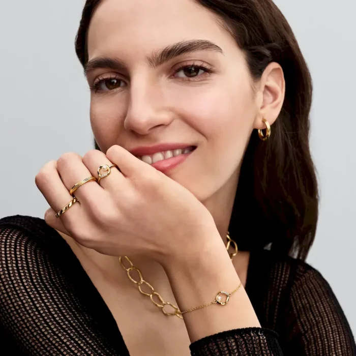 Two-Tone Ripple Effect Ring Set - Image 6